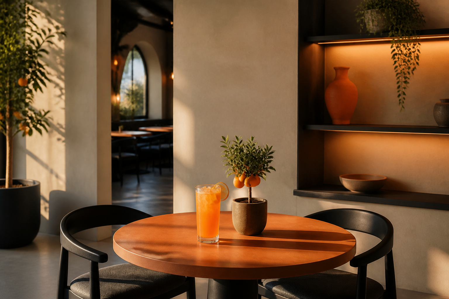 Orange interior seating